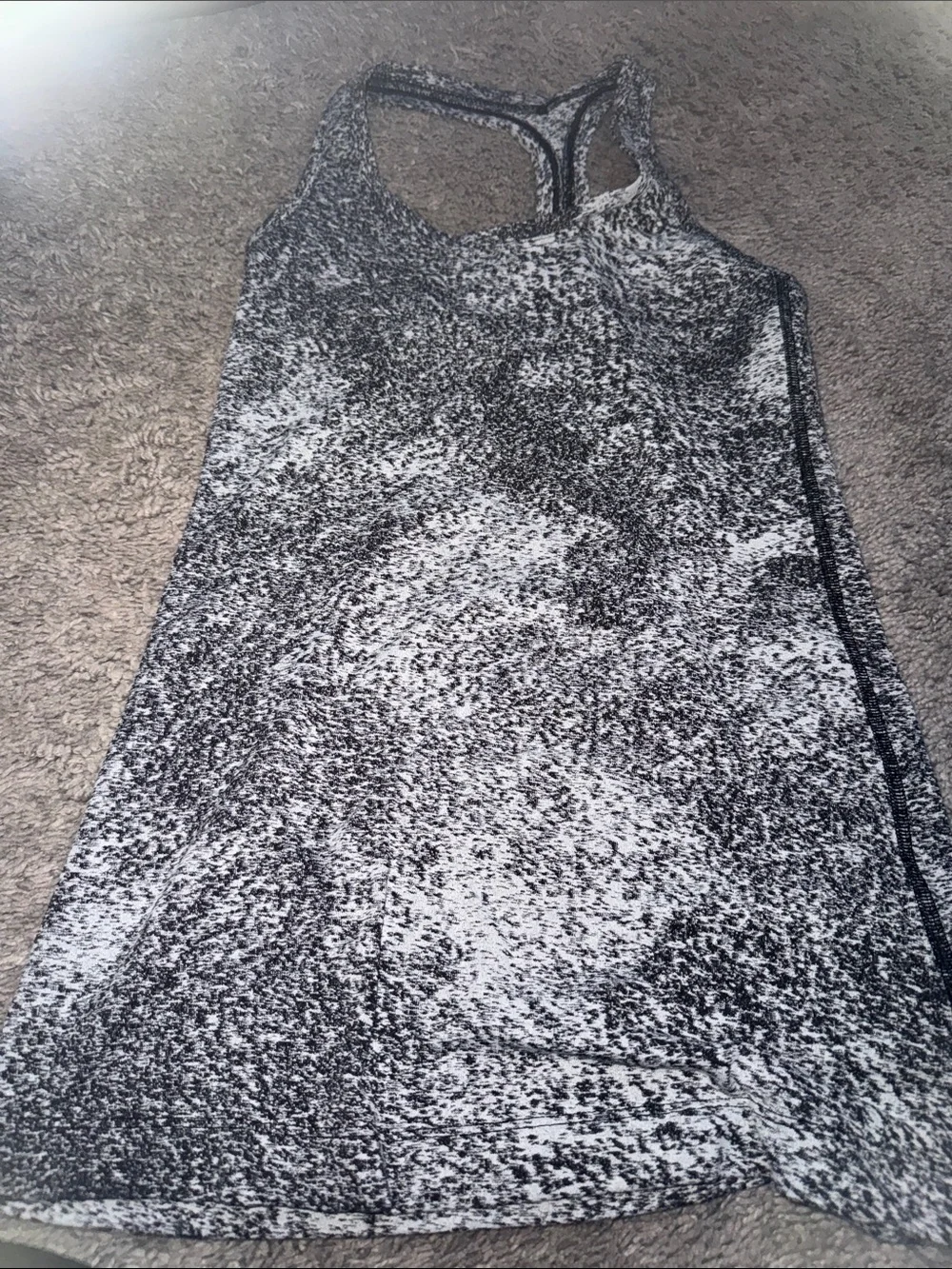 lululemon athletica Black & White Space-Dye Racerback Tank